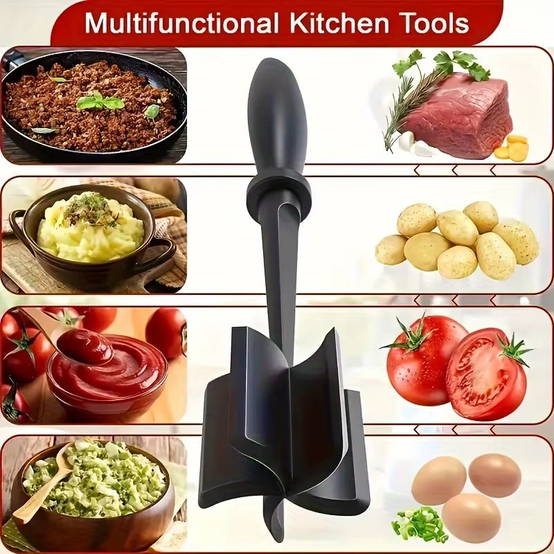 Premium Meat Chopper Heat Resistant Easy-To-Use Meat Masher Grinder for Ground Meat Hamburger Smashing Tasks Kitchen Utensil